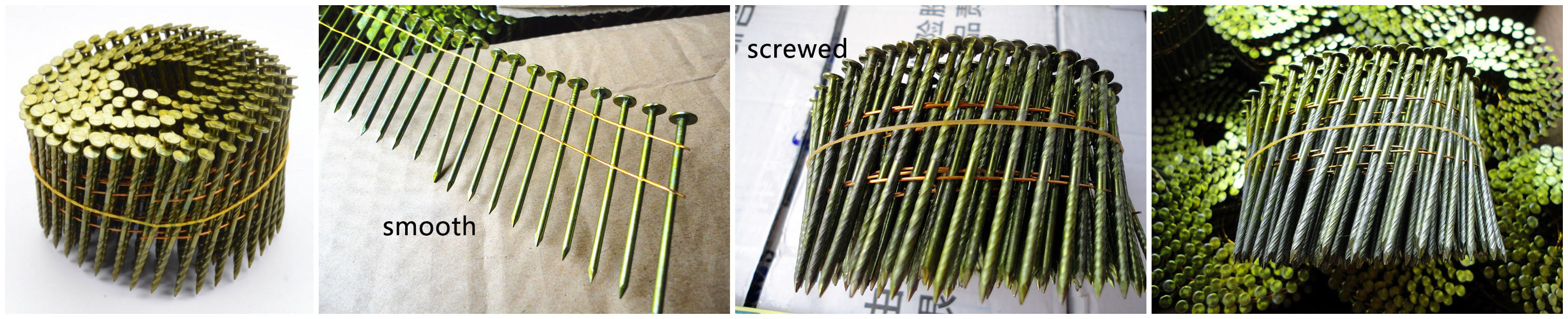 Coil nails, Screwring Shank Nails,Bare Shank Nails