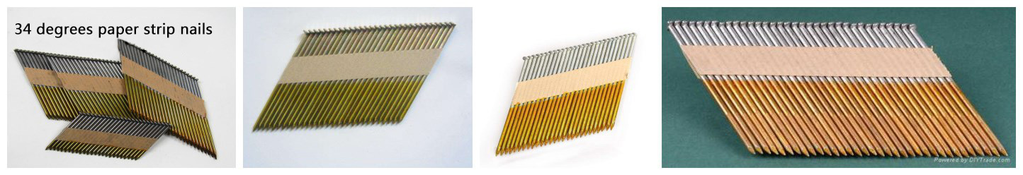 Paper tape collated nails